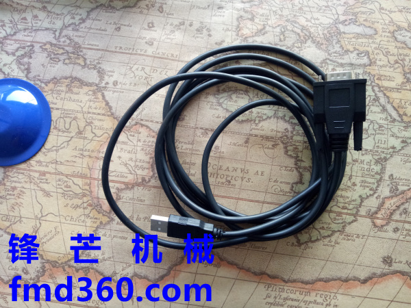 广州锋芒机械卡特检测仪线15针USB线挖掘机配件(图1)